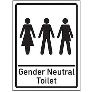 VSafety Genderneutraal toilet - 200mm x 300mm - 3mm aluminium composiet met anti-graffiti