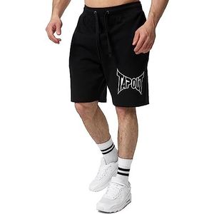 TAPOUT Heren Shorts Normale pasvorm Lifestyle Basic Shorts Black/White M, 940007