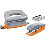 Leitz Set Hole Punch + Nietmachine UrbanChic, Blauw/Zwart