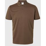 Selected Fave Button - Korte Mouw Poloshirt - Heren - Gebreid - Normale Pasvorm