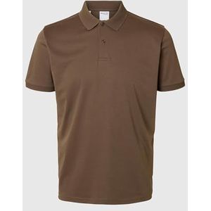 Selected Fave Button - Korte Mouw Poloshirt - Heren - Gebreid - Normale Pasvorm