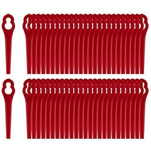 100 stuks reservemessenset, compatibel met Einhell grastrimmer, accessoires FRT18A FRT18A1 kunst 46155 FRT20A1, Einhell BG-CT 18 Li, RG-CT 18 Li, GE-CT 18 Li, GC-RT 18 Li