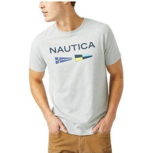 Nautica Mannen duurzaam vervaardigd Logo Signal Flag Graphic T-Shirt