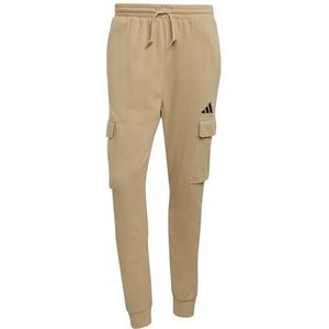 adidas Heren ESSENTIALS FEELCOZY FRENCH TERRY PANT CUFFED, warm sandstone/black, XS