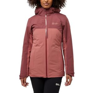 Jack Wolfskin - Hunberg 3in1 Jkt W - 3-in-1 Jack - Mineral/Rood - 100% Gerecycled Polyester