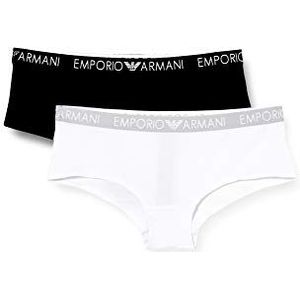 Emporio Armani Error:#REF Bi-Pack Cheeky Pants Iconic Cotton ondergoed (set van 2, wit/zwart, XL