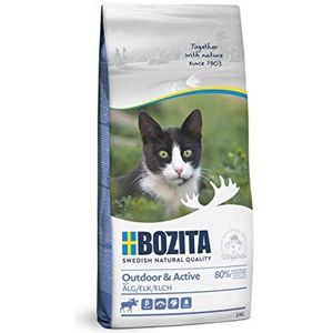 BOZITA Outdoor & Active Eland Droogvoer voor volwassenen, voornamelijk buiten levende katten, 2 kg