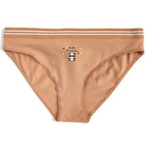 Koton Dames Cotton Minimal bedrukte briefslipje Underwear, Nude (912), XL