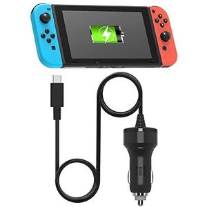 Autolader voor Nintendo Switch en Swith Lite, FYOUNG hogesnelheids autolader Adapter voor Nintendo Switch (6.6 FT USB Type-C Opladerkabel)