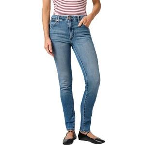 Wrangler Jeans Piper voor dames, slim fit, slanke pijpen, Celestial Wash, 30W x 32L