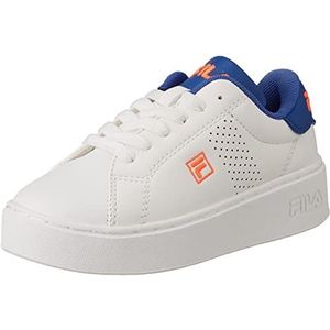 FILA Crosscourt Altezza Kids Sneakers, White-Lapis Blue, 30 EU