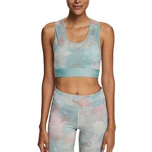 Esprit Sports PES AOP Crop sportbeha voor dames, Dusty Groen 3, S