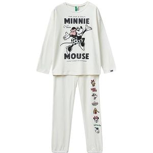 United Colors of Benetton Pig (shirt + pant) 3Y5E0P050 pyjamaset, crèmewit 0R2, XL meisje, Bianco Panna 0r2, XL