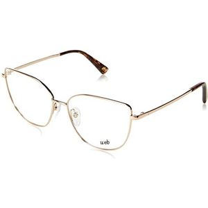 Web Eyewear Zonnebril, uniseks, volwassenen, Glanzend rosé-goud, 44