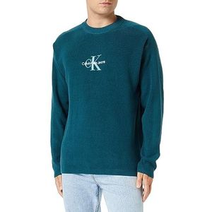 Calvin Klein Jeans Heren Monologo Truien Truien Truien, Atlantisch diep, M