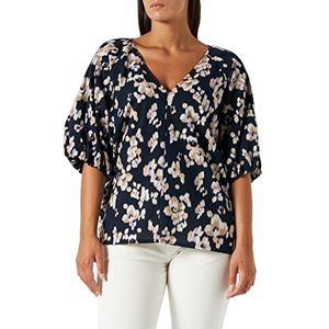 Part Two OteliaPW BL Blouse, Navy Blurred Flower Print, 38 Dames