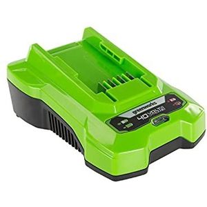 Greenworks acculader G40C (Li-Ion 40V 2A 60 min. oplaadtijd bij 2Ah geschikt voor alle accu's van de 40V Greenworks Tools serie)