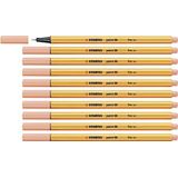 Fineliner - STABILO point 88 - 10 stuks - apricot