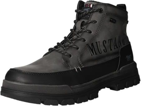 MUSTANG - Peppin - Veterboots - Donkergrijs / Zwart