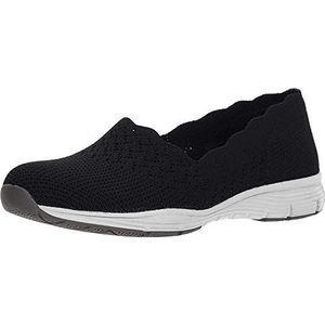 Skechers Seager - Stat dames Slip On Trainers Slip On,Noir Black Flat Knit Bbk35.5 EU
