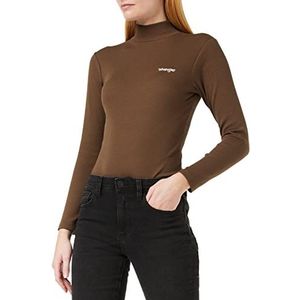 Wrangler Dames Bodysuit Shirt, Carafe Brown, X-Large