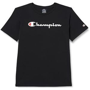 Champion Legacy Icons B - S/S Crewneck T-shirt, zwart, 7-8 jaar kinderen en jongeren SS24, Zwart