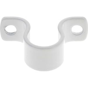 cyclingcolors Bevestigingshalsband voor rolluiken, raamsluiting met kanten kraag, wit aluminium