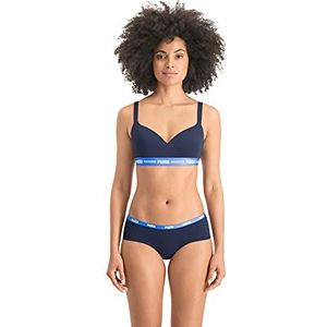 PUMA Basic hipster slipje voor dames, blauw, XS