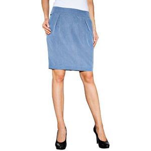 edc by ESPRIT Dames A-lijn rok fluent rok, Blau (Fountain Blue 557), 42