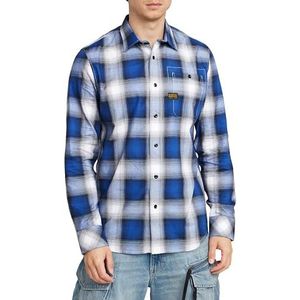 G-Star RAW Bristum 2.0 Slim overhemd, meerkleurig (Deep Blue Tyler Check D23553-d122-h041), XS