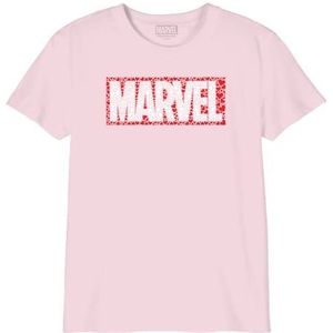 Marvel T-shirt voor meisjes, lichtroze, 8 Jaren