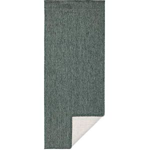 bougari Binnen en buiten omkeerbaar tapijt Miami groen crème, 80x350 cm