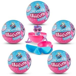 5 Surprise Unicorn Squad Series 4 Newborn Unicorn Mystery Collectible Capsule (5 pack) van ZURU