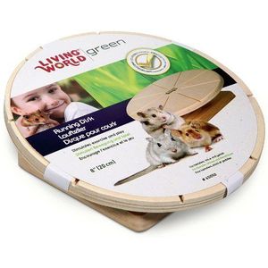 Living World Green Houten Lopende Schijf voor Hamster/Muizen/Gerbils