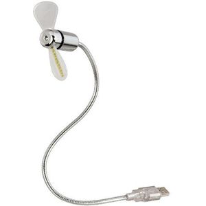 Hama 12110 | USB-gekleurde led-ventilator voor kantoor of thuis, zilver