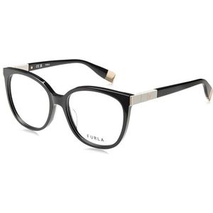 Furla Eyeglass Frame VFU720 bril, glanzend, zwart, 54/17/135, Zwart, 54/17/135