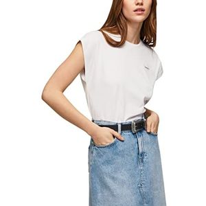 Pepe Jeans Dames Straight Fit Jeans, Wit, L