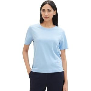 TOM TAILOR T-shirt voor dames, 34587 - Light Fjord Blue, XXL