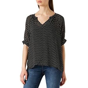 Part Two Dames Popsypw Bl Blouse Relaxed Fit, Zwarte Mini Blok Print, 34
