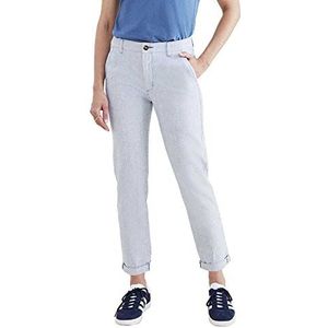 Dockers Weekend Chino Slim Broek Dames, blauw (Oxnard Oceanview Cotton Stripe), 29