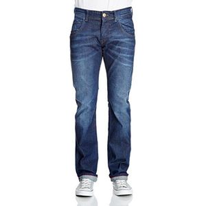 Cross Jeans voor heren, taps toelopende jeans Marlon, blauw (Dark Aged Used 005), 34W x 32L