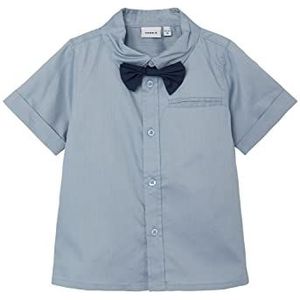 NAME IT Nmmdefall Ss Shirt voor jongens, Dusty Blue., 116 cm