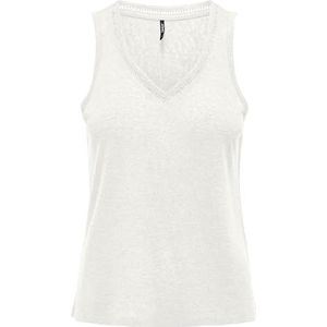 Onlpenny S/L V-hals top JRS, cloud dancer, M