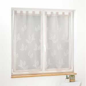 douceur d'intérieur, Paar rechts met lussen (2 x 60 x 90 cm) Berry Taupe, Geborduurd gezandstraalde sluier