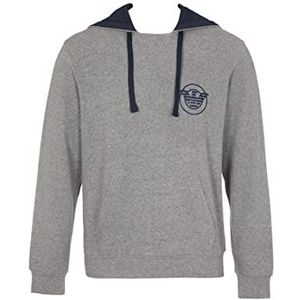 Emporio Armani Heren Comfort Stretch Terry Pullover Sweater Hooded Sweatshirt, dark grey melange, L