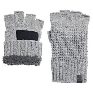 Bickley + Mitchell Heren Chunky Waffle Vingerloze handschoenen voor koud weer, grijs, één maat, grijs, One Size
