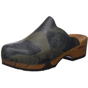 Woody Emma Clogs voor dames, algen, 36 EU