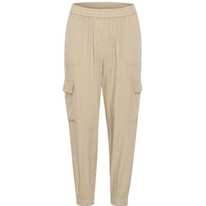 KAFFE - Cargobroeken - Chinchilla - Regular Fit - Elastische Boorden