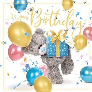 Me to You Bear It's Your Birthday 3D Card, Gemengd, Grootte: 6x6, ALV93047