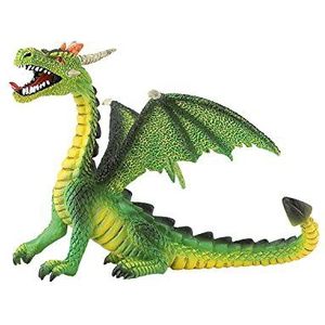 Bullyland 75593 - speelfiguur groene draak, ca. 8,7 cm, detailgetrouw, PVC-vrij, ideaal als klein cadeau voor kinderen vanaf 3 jaar